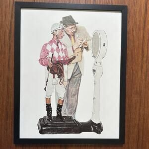 Norman Rockwell "Weighing In 1958 " Framed Print 11x14